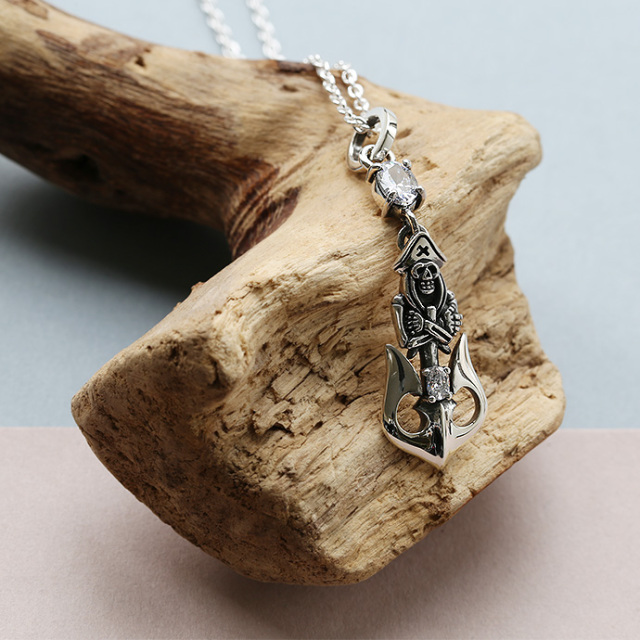 パイレーツアンカーペンダント｜シルバーアクセサリー≪2mmアズキ