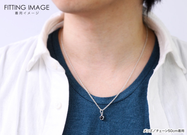 プチストーンペンダント（ブラックスピネル）≪2mmアズキ