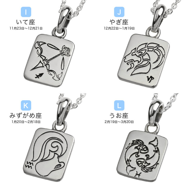 12星座 プレート ペンダント ≪トップのみ≫ メンズ レディース