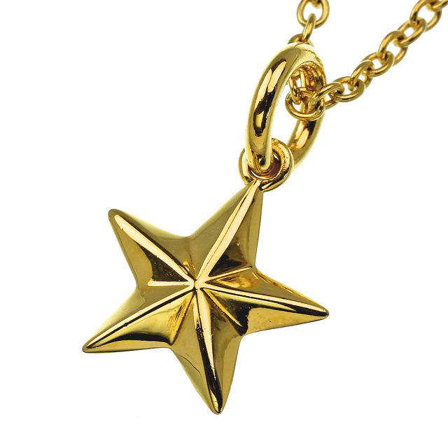 シンプル スター ブラス ペンダント 【ゴールドカラータイプ