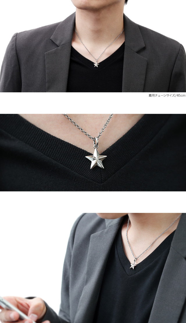 DARKANTHE ブラック 星型ペンダント ネックレス ブラックパール ダイヤモンド イエローゴールド ペンダント