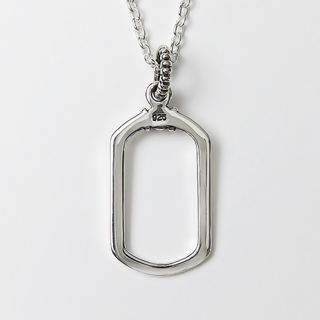 ドッグタグ フレーム ペンダント ≪2mmアズキチェーン割引セット