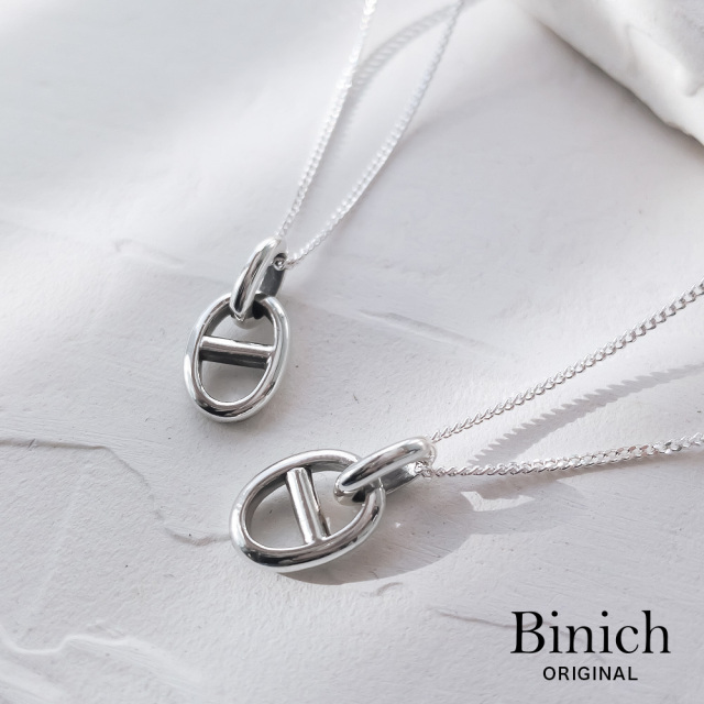 ペア販売】ラウンド アンカーチェーン ペアペンダント ペアネックレス  