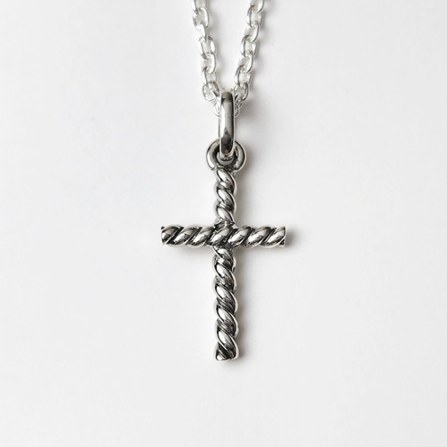 シルバー クロス 十字架 シンプル ネックレス その1（シンプル  
