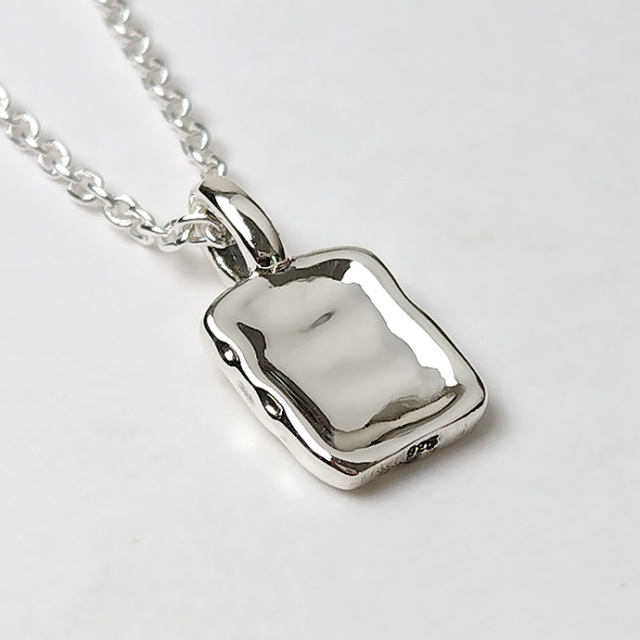 スモール 槌目 スクエア プレート ≪トップのみ≫ メンズ ネックレス