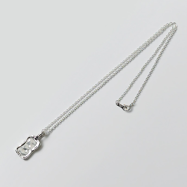 槌目 スクエア プレート ペンダント ≪2mmアズキチェーン割引セット