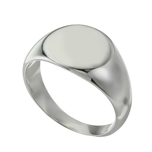 オーバル 印台 リング シルバー アクセサリー 指輪 シンプル [シルバー  