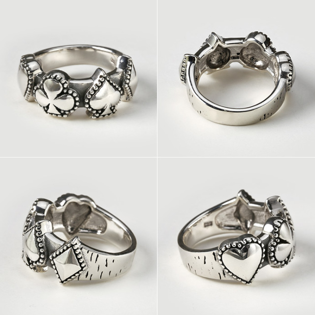 ボリューム トランプ マーク リング メンズ 指輪 スペード [シルバー