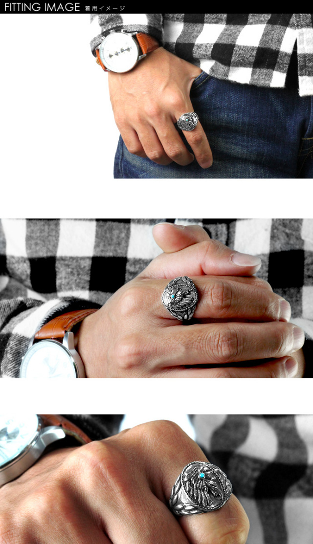 インディアンターコイズリング｜シルバーアクセサリー｜送料無料