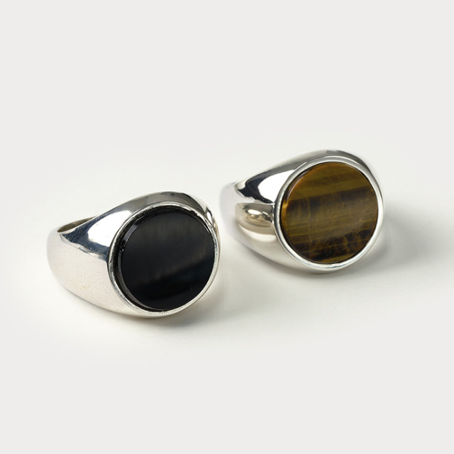 ナチュラル ストーン ラウンド リング ライズストーン [good