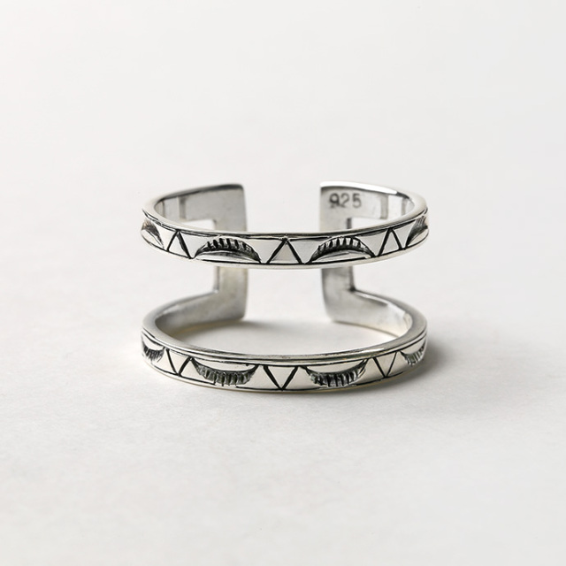 Binich(ビニッチ) ネイティブ パターン ダブル リング メンズ 指輪