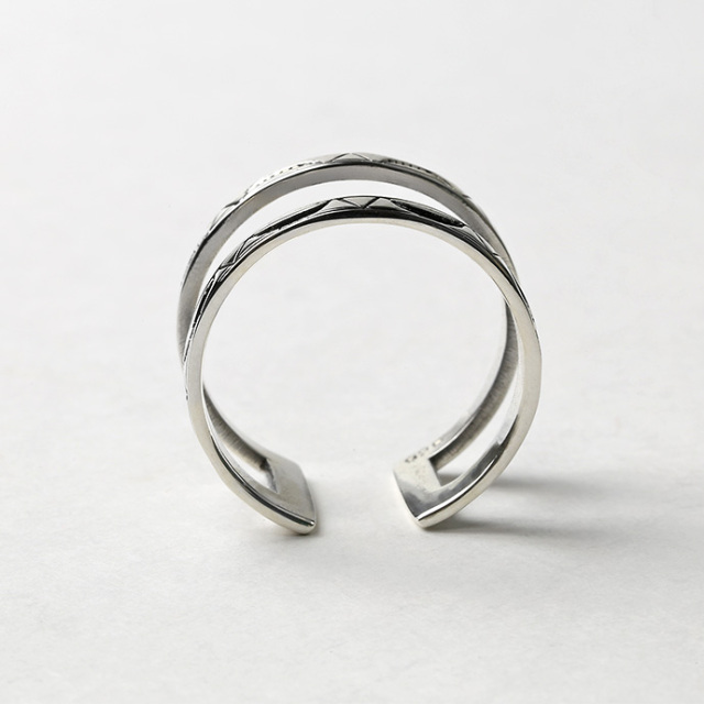 Binich(ビニッチ) ネイティブ パターン ダブル リング メンズ 指輪  