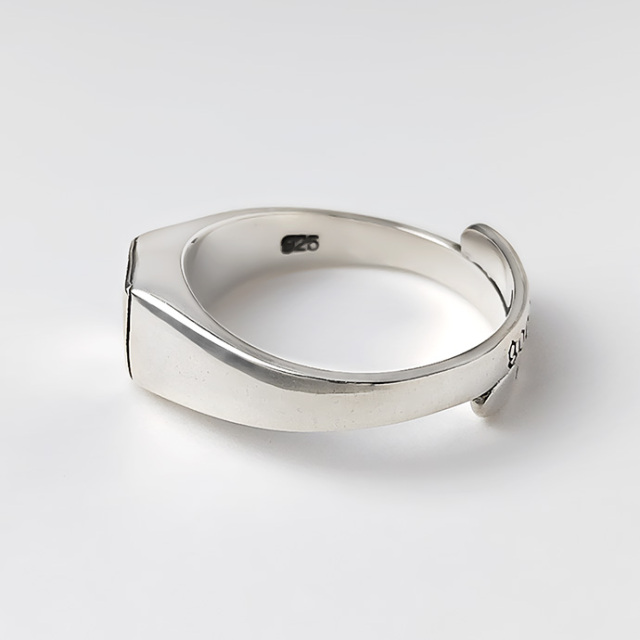 キャット ステップ ミニ 印台 リング シルバー アクセサリー 印台