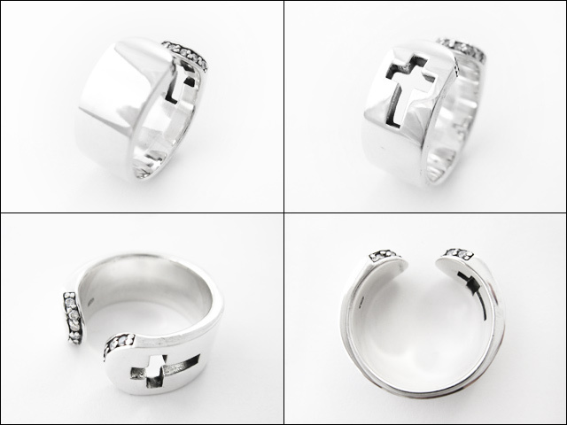 ジルコニアクロスUリング｜シルバー925｜ラッピング無料