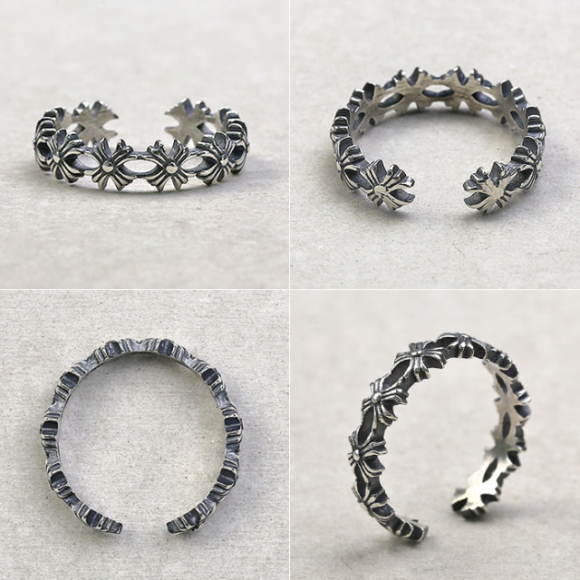 クロスフローリー ライン リング シルバー アクセサリー クロス
