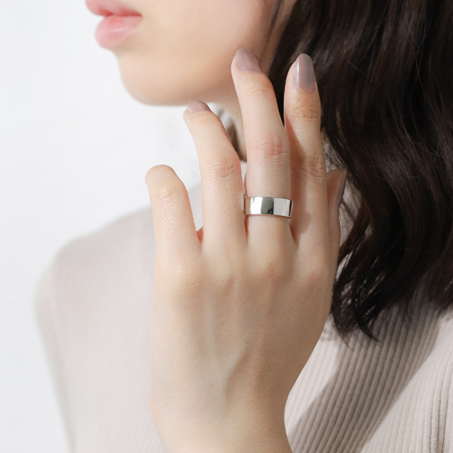 7mm幅】シンプル平打ちリング｜シルバーアクセサリー｜送料無料  