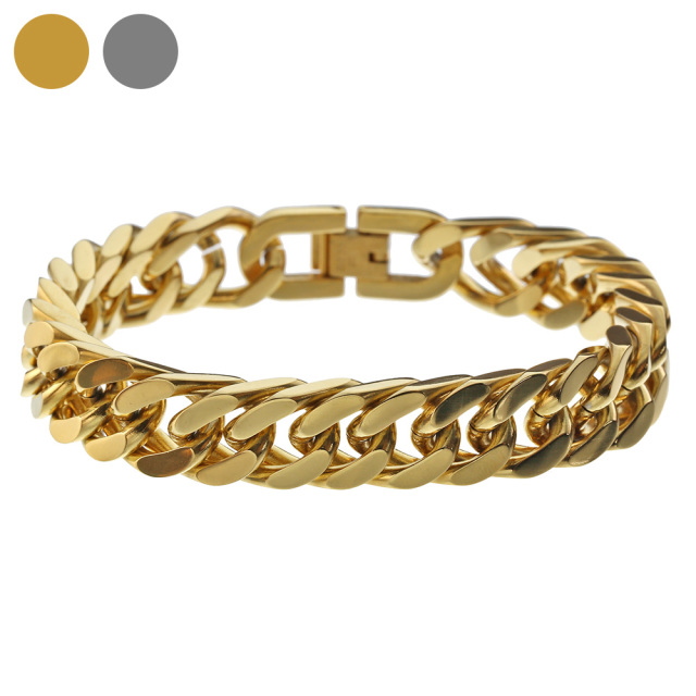 12mm 4面カット 喜平ブレスレット ステンレス アクセサリー