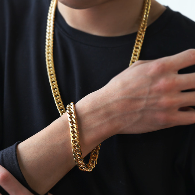 10mm 4面カット喜平ブレスレット ステンレス アクセサリー B系