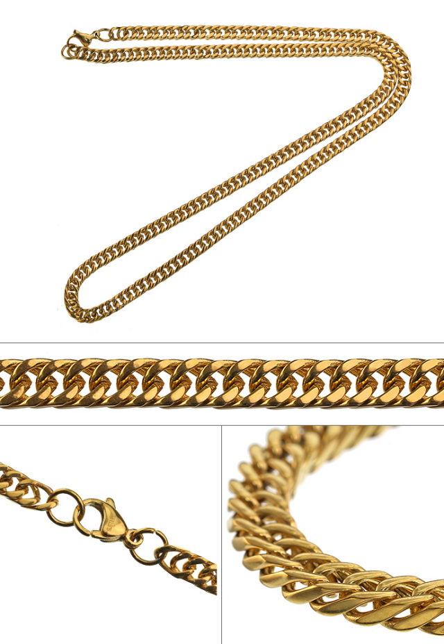 5mm 4面カット 喜平 チェーン ネックレス 55cm/75cm B系