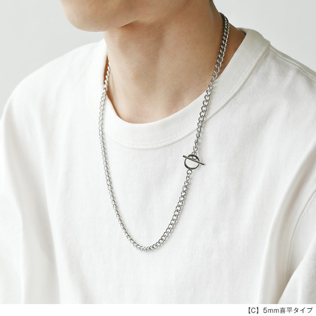 マンテル チェーン ネックレス メンズ ネックレス ステンレス 定番