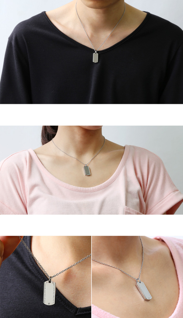 ペア販売】ステンレススチールペンダントLペアセット｜チェーン