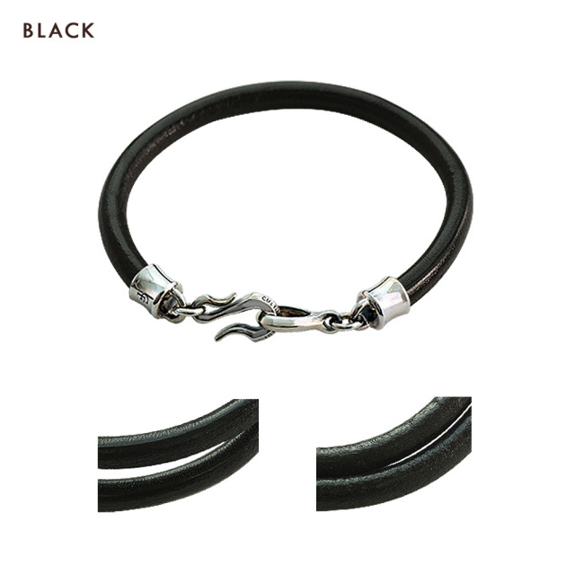 FLUI (フルイ) ブランド シングル レザー ブレスレット メンズ