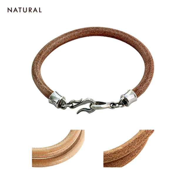 FLUI (フルイ) ブランド シングル レザー ブレスレット メンズ