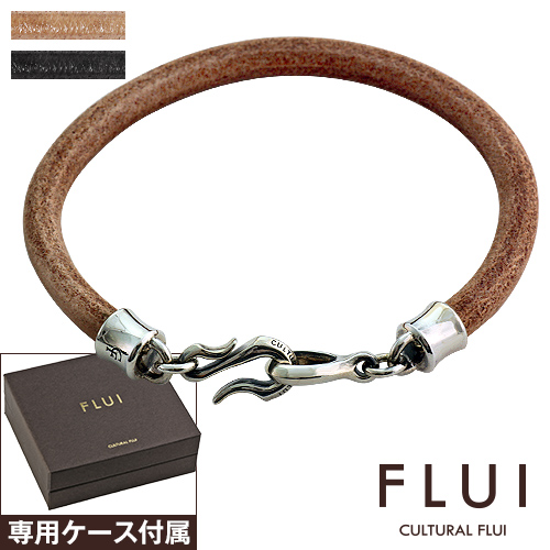 FLUI (フルイ) ブランド シングル レザー ブレスレット メンズ