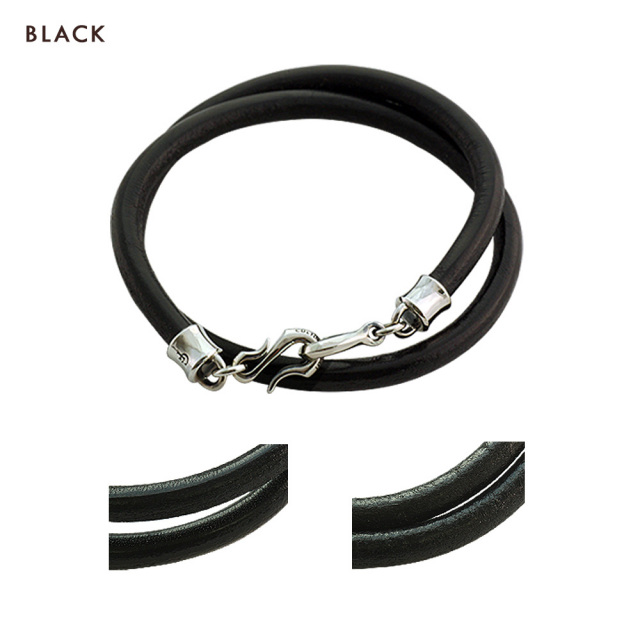 FLUI (フルイ) ブランド ツイン レザー ブレスレット メンズ