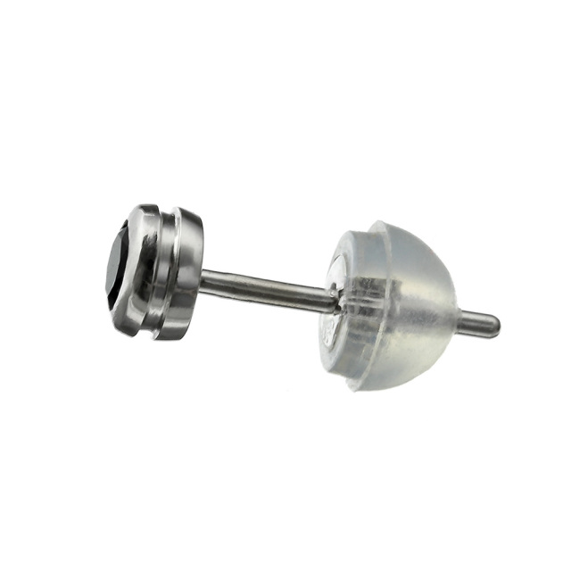 FLUI (フルイ) ブランド プラチナ ブラック ダイヤモンドライン ピアス