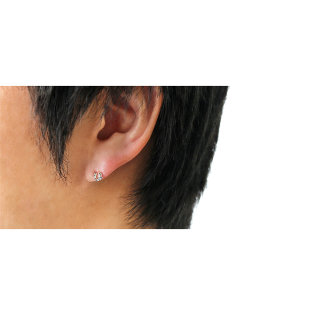 FLUI (フルイ) ブランド エッジホースシュー ピアス メンズ