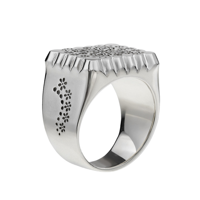 FLUI (フルイ) ブランド リヴュレット シグネット リング メンズ