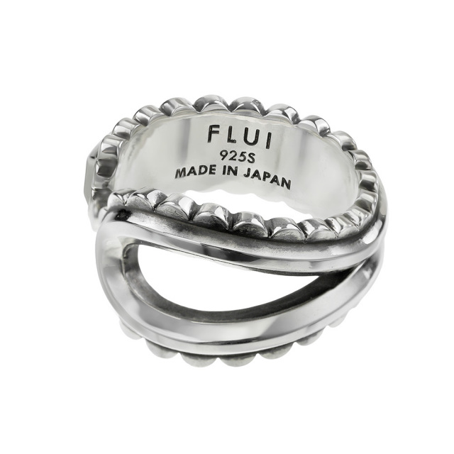 FLUI (フルイ) ブランド リヴュレット エッジ リング メンズ