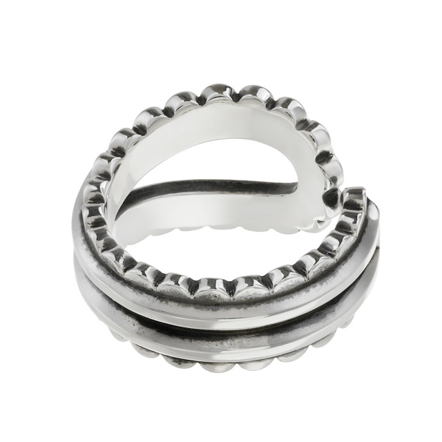 FLUI (フルイ) ブランド リヴュレット エッジ リング メンズ