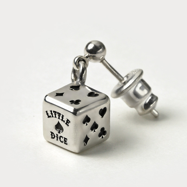 LITTLE DICE トランプ ダイス ドロップ ピアス シルバー アクセサリー
