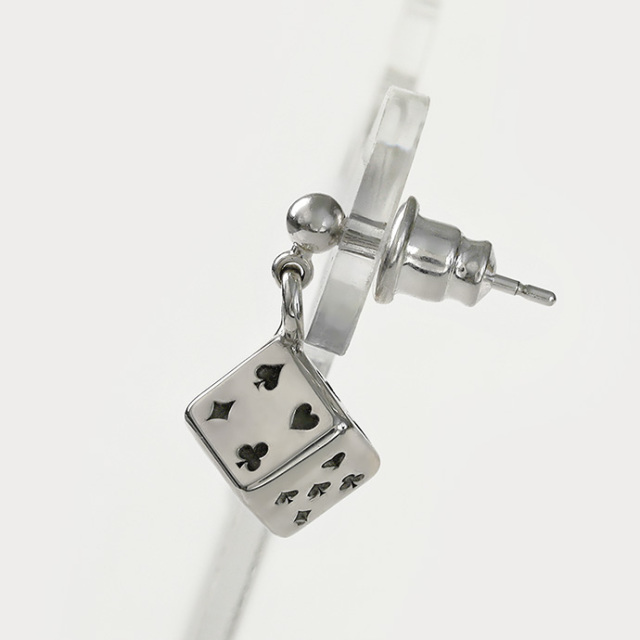 LITTLE DICE トランプ ダイス ドロップ ピアス シルバー