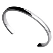 シンプルカーブ バングル シルバー アクセサリー [シルバーブレスレット]