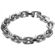 2面カット アズキ チェーン ブレスレット シルバー アクセサリー [シルバーブレスレット]