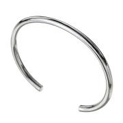シンプル ラウンド バングル （メンズタイプ） シルバー925 アクセサリー ブレスレット メンズ [シルバーブレスレット]