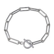 マンテル 長アズキ チェーン ブレスレット シルバー アクセサリー シンプル マンテル [シルバーブレスレット]