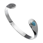 ターコイズ スター バングル シルバー アクセサリー [シルバーブレスレット]