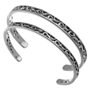 【ペア販売】アラベスク ペアバングル シルバー アクセサリー [シルバーブレスレット] バングル ヴァイン
