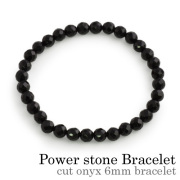 カットオニキス ブレスレット ≪6mm玉≫ パワーストーン 天然石