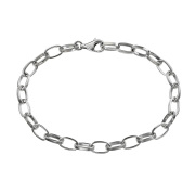 平アズキ チェーン ブレスレット シルバー925 アクセサリー メンズ 細め [シルバーブレスレット]