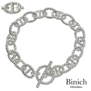 ロープデザイン アンカーチェーン ブレスレット シルバー アクセサリー シンプル マンテル マリーナチェーン ロープ [シルバーブレスレット]