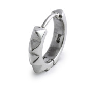 ピラミッドスタッズ フープ ピアス シルバー アクセサリー フープ ピアス メンズ 男性 [シルバーピアス] 片耳用(1個売り)