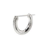 11mm クロッシング フープ ピアス メンズ ピアス シルバー アクセサリー 男性 ユニセックス 小さめ [シルバーピアス] 片耳用(1個売り)