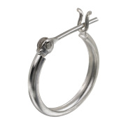 シンプル ラウンド フープ ピアス メンズ シルバー アクセサリー 男性 フープピアス 遮断式 シンプル [シルバーピアス] 片耳用(1個売り)