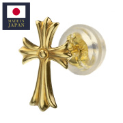 K18 ゴールド クロス スタッドピアス メンズ 18金 アクセサリー 男性 十字架 片耳用(1個売り)