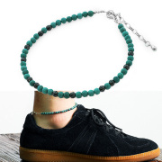 ターコイズヘマタイトストーンアンクレット 天然石